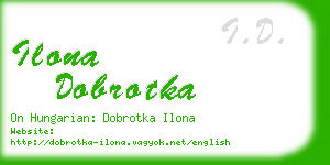 ilona dobrotka business card